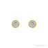 Sapphire Row Natural Diamond Micro Bezel Studs - 14K Yellow Gold (view 2)