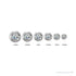 Sapphire Row Natural Diamond Micro Bezel Studs - 14K Yellow Gold (view 3)