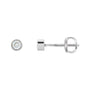 Sapphire Row Natural Diamond Micro Bezel Studs - Platinum, 2.5 mm