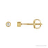 Sapphire Row Natural Diamond Micro Bezel Studs - 14K Yellow Gold, 1.75 mm