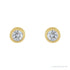 Sapphire Row Natural Diamond Micro Bezel Studs - 14K Yellow Gold, 1.75 mm (view 2)