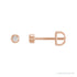 Sapphire Row Natural Diamond Micro Bezel Studs - 14K Rose Gold, 2 mm