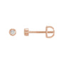 Sapphire Row Natural Diamond Micro Bezel Studs - 14K Rose Gold, 2 mm