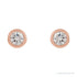 Sapphire Row Natural Diamond Micro Bezel Studs - 14K Rose Gold, 2 mm (view 2)