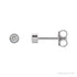 Sapphire Row Natural Diamond Micro Bezel Studs - Platinum
