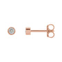 Sapphire Row Lab-Grown Diamond Micro Bezel Studs - 14K Rose Gold