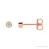 Sapphire Row Lab-Grown Diamond Micro Bezel Studs - 14K Rose Gold, 2.25 mm