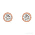 Sapphire Row Lab-Grown Diamond Micro Bezel Studs - 14K Rose Gold, 2.25 mm (view 2)