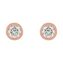 Sapphire Row Lab-Grown Diamond Micro Bezel Studs - 14K Rose Gold, 2.25 mm (view 2)