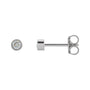 Sapphire Row Lab-Grown Diamond Micro Bezel Studs - 14K White Gold