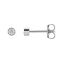 Sapphire Row Lab-Grown Diamond Micro Bezel Studs - 14K White Gold, 2.25 mm
