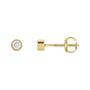 Sapphire Row Lab-Grown Diamond Micro Bezel Studs - 14K Yellow Gold, 2.5 mm