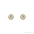 Sapphire Row Lab-Grown Diamond Micro Bezel Studs - 14K Yellow Gold, 2.5 mm (view 2)