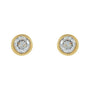 Sapphire Row Lab-Grown Diamond Micro Bezel Studs - 14K Yellow Gold, 2.5 mm (view 2)