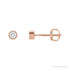 Sapphire Row Lab-Grown Diamond Micro Bezel Studs - 14K Rose Gold, 2.5 mm