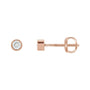 Sapphire Row Lab-Grown Diamond Micro Bezel Studs - 14K Rose Gold, 2.5 mm