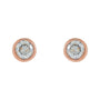 Sapphire Row Lab-Grown Diamond Micro Bezel Studs - 14K Rose Gold, 2.5 mm (view 2)