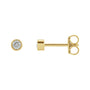 Sapphire Row Lab-Grown Diamond Micro Bezel Studs - 14K Yellow Gold