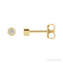 Sapphire Row Lab-Grown Diamond Micro Bezel Studs - 14K Yellow Gold, 2.25 mm