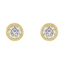 Sapphire Row Lab-Grown Diamond Micro Bezel Studs - 14K Yellow Gold, 2.25 mm (view 2)