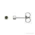 Sapphire Row Natural Gemstone Micro Bezel Studs - Green Tourmaline, 14K White Gold, 2 mm