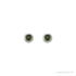 Sapphire Row Natural Gemstone Micro Bezel Studs - Green Tourmaline, 14K White Gold, 2 mm (view 2)