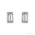 Sapphire Row Natural Diamond Baguette Studs - Platinum, 1/8 CTW (view 2)