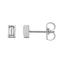 Sapphire Row Natural Diamond Baguette Studs - Platinum