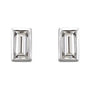 Sapphire Row Natural Diamond Baguette Studs - Platinum (view 2)