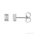 Sapphire Row Natural Diamond Baguette Studs - 14K White Gold