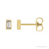 Sapphire Row Natural Diamond Baguette Studs - 14K Yellow Gold, 1/8 CTW