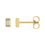Sapphire Row Natural Diamond Baguette Studs - 14K Yellow Gold, 1/8 CTW