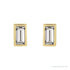 Sapphire Row Natural Diamond Baguette Studs - 14K Yellow Gold, 1/8 CTW (view 2)