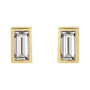 Sapphire Row Natural Diamond Baguette Studs - 14K Yellow Gold, 1/8 CTW (view 2)