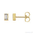 Sapphire Row Natural Diamond Baguette Studs - 14K Yellow Gold