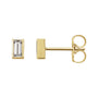 Sapphire Row Natural Diamond Baguette Studs - 14K Yellow Gold