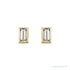 Sapphire Row Natural Diamond Baguette Studs - 14K Yellow Gold (view 2)