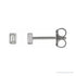 Sapphire Row Natural Diamond Baguette Studs - Platinum, .07 CTW