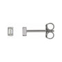 Sapphire Row Natural Diamond Baguette Studs - Platinum, .07 CTW