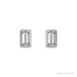 Sapphire Row Natural Diamond Baguette Studs - Platinum, .07 CTW (view 2)