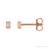 Sapphire Row Natural Diamond Baguette Studs - 14K Rose Gold, .07 CTW