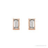 Sapphire Row Natural Diamond Baguette Studs - 14K Rose Gold, .08 CTW (view 2)
