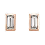 Sapphire Row Natural Diamond Baguette Studs - 14K Rose Gold, .08 CTW (view 2)