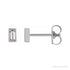 Sapphire Row Natural Diamond Baguette Studs - 14K White Gold, 1/8 CTW