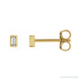 Sapphire Row Natural Diamond Baguette Studs - 14K Yellow Gold, .07 CTW