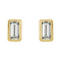 Sapphire Row Natural Diamond Baguette Studs - 14K Yellow Gold, .07 CTW (view 2)