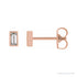 Sapphire Row Natural Diamond Baguette Studs - 14K Rose Gold