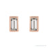 Sapphire Row Natural Diamond Baguette Studs - 14K Rose Gold (view 2)