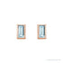Sapphire Row Natural Gemstone Baguette Studs - Sky Blue Topaz, 14K Rose Gold (view 2)