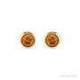 Sapphire Row Children's Natural Birthstone Screwback Studs - Citrine, 14K Yellow Gold (view 2)